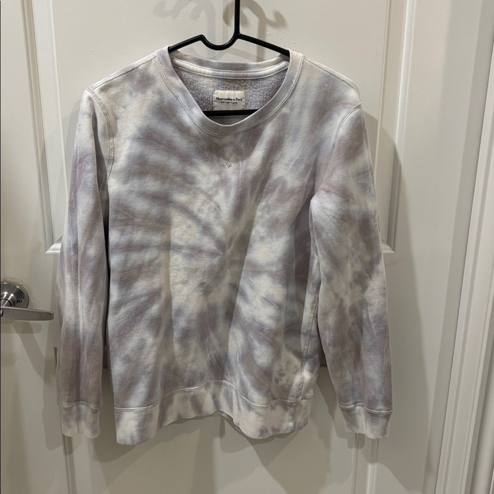Abercrombie & Fitch Gray Tie-Dye Crewneck Sweatshirt Women’s XS